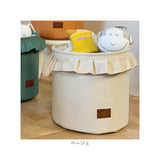 収納 バスケット 布 通販 収納ボックス 収納バスケット おもちゃ収納 ボックス おもちゃ箱 布バスケット 可愛い かわいい おしゃれ 子供部屋 フリル 無地 シンプル インテリア かご カゴ