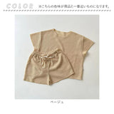セットアップ ベビー 通販 ベビー服 tシャツ Tシャツ 半袖 ショートパンツ パンツ ルームウェア パジャマ 部屋着 子供服 リボン シンプル 上下セット 上下 セット 女の子 男の子 赤ちゃん