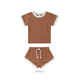 セットアップ ベビー 通販 ベビー服 tシャツ Tシャツ 半袖 ショートパンツ パンツ ルームウェア パジャマ 部屋着 子供服 上下セット 上下 セット 女の子 男の子 赤ちゃん シンプル