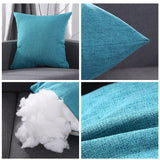 クッションカバー 北欧 通販 クッション カバー ソファ 通気性 耐久性 丈夫 洗濯機OK 丸洗い 水洗い シンプル 無地 汚れ防止 お手入れ簡単 ファブリック おしゃれ