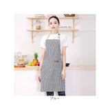 エプロン カフェ ロング 通販 カフェエプロン ワークエプロン 前掛け 前掛 ロング丈 洗える しわになりにくい 肌触りが良い ポケット 北欧 肩ベルト 調整可能 耐久性 通気性 保育士