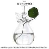 吊り下げ 花瓶 通販 一輪挿し フラワーベース ガラス 花びん 花器 壁掛け ハンギング コンパクト 小さめ 透明 クリア 涼しげ 天井 窓 リビング インテリア 水耕栽培 生花 造花 おしゃれ