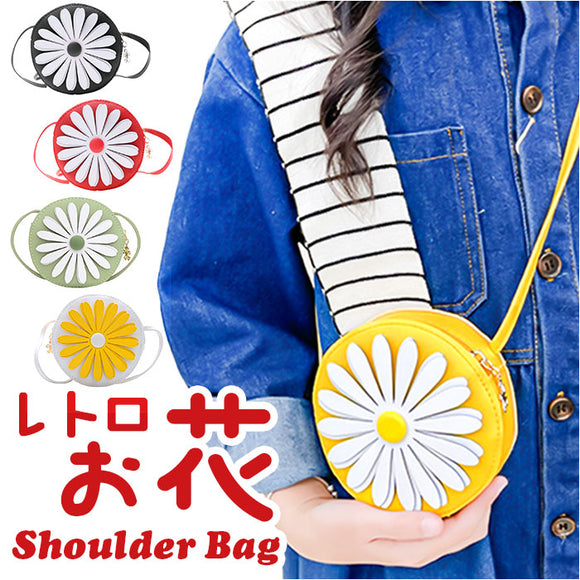 キッズ ポシェット 女の子 通販 シュルダーバッグ フラワーショルダー フラワー 花 ショルダーバック 斜め掛け サークル 丸 モチーフ バッグ バック かばん 肩掛け ミニバッグ ミニバック