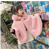 ポンチョ キッズ 通販 キッズポンチョ マント コート カーディガン 羽織り 羽織 子供服 子ども服 フード付き フード ボア 暖かい あたたかい あったか もこもこ モコモコ ふわふわ