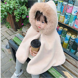 ポンチョ キッズ 通販 キッズポンチョ マント コート カーディガン 羽織り 羽織 子供服 子ども服 フード付き フード ボア 暖かい あたたかい あったか もこもこ モコモコ ふわふわ