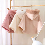 ポンチョ キッズ 通販 キッズポンチョ マント コート カーディガン 羽織り 羽織 子供服 子ども服 フード付き フード ボア 暖かい あたたかい あったか もこもこ モコモコ ふわふわ