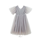 女の子 フォーマル ドレス 半袖 通販 フォーマルドレス チュールワンピース ロングワンピース フレアワンピース 子供ドレス 夏ワンピ ワンピ ふわふわ フワフワ お姫様 キラキラ きらきら