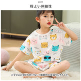 パジャマ キッズ 上下セット 夏 通販 ルームウェア 半袖 半ズボン 短パン セットアップ 子供服 ベビー 子供 こども 子ども コットン メッシュ 綿 通気性 さらさら 女の子 男の子