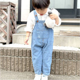 オーバーオール つなぎ 子供服 キッズ 通販 サロペット デニム パンツ 女の子 ボトムス ジーンズ 長ズボン オールシーズン ロングパンツ ポケット 男女兼用 ベビー服 デニムパンツ