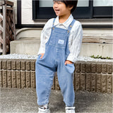 オーバーオール つなぎ 子供服 キッズ 通販 ボトムス サロペット パンツ 長ズボン 女の子 ロングパンツ オールシーズン ジーンズ デニムパンツ ポケット 男女兼用 ベビー服 無地 シンプル