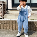 オーバーオール つなぎ 子供服 キッズ 通販 ボトムス サロペット パンツ 長ズボン 女の子 ロングパンツ オールシーズン ジーンズ デニムパンツ ポケット 男女兼用 ベビー服 無地 シンプル