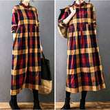 シャツワンピース チェック柄 レディース 通販 シャツワンピ カジュアルワンピース カジュアルワンピ ギャザー 長袖 チェック ゆったり 体型カバー ミモレ丈 ミモレ カジュアル ひざ下