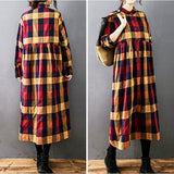 シャツワンピース チェック柄 レディース 通販 シャツワンピ カジュアルワンピース カジュアルワンピ ギャザー 長袖 チェック ゆったり 体型カバー ミモレ丈 ミモレ カジュアル ひざ下