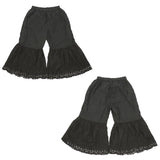 ペチパンツ ロング レース 通販 ペチコート パンツ インナー 重ね履き 重ね着 レイヤード アンダーウェア 切り替え 下着 裾レース 切替 かわいい カジュアル ボトムス シンプル