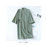 甚平 パジャマ 和風 通販 浴衣 ガーゼパジャマ 寝巻き 寝間着 ペアパジャマ 部屋着 ルームウェア ナイトウェア 和風 ペア お揃い カップル 男女 夫婦 ペアルック 薄手 長袖 前合わせ