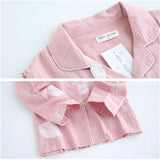 パジャマ ガーゼ レディース 長袖 通販 ナイトウェア ルームウェア 部屋着 綿100% ダブルガーゼ コットン 入院 長ズボン ゆったり 前開き かわいい おしゃれ 春 夏 秋 寝巻き 寝間着