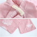 パジャマ ガーゼ レディース 長袖 通販 ナイトウェア ルームウェア 部屋着 綿100% ダブルガーゼ コットン 入院 長ズボン ゆったり 前開き かわいい おしゃれ 春 夏 秋 寝巻き 寝間着