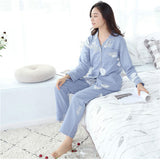 パジャマ ガーゼ レディース 長袖 通販 ナイトウェア ルームウェア 部屋着 綿100% ダブルガーゼ コットン 入院 長ズボン ゆったり 前開き かわいい おしゃれ 春 夏 秋 寝巻き 寝間着