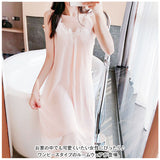 ネグリジェ ワンピース 姫 通販 ルームウェア レディース 綿 コットン カワイイ フリル 可愛い シースルー セクシー 夏 春 ゆったり Aライン 寝巻き 寝間着 ねまき 部屋着 ノースリーブ