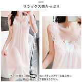 ネグリジェ ワンピース 姫 通販 ルームウェア レディース 綿 コットン カワイイ フリル 可愛い シースルー セクシー 夏 春 ゆったり Aライン 寝巻き 寝間着 ねまき 部屋着 ノースリーブ