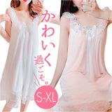 ネグリジェ ワンピース 姫 通販 ルームウェア レディース 綿 コットン カワイイ フリル 可愛い シースルー セクシー 夏 春 ゆったり Aライン 寝巻き 寝間着 ねまき 部屋着 ノースリーブ