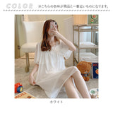 ネグリジェ ワンピース 姫 通販 ルームウェア レディース 半袖 カワイイ フリル 可愛い シースルー セクシー 夏 春 ゆったり Aライン 寝間着 寝巻き ねまき 部屋着 5分袖 五分袖