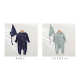 ベビー服 ロンパース 通販 カバーオール ボディスーツ オールインワン 長袖 ベビー服 子供服 綿 コットン 帽子付き 暖かい 柔らかい 通気性 シンプル 無地 部屋着 パジャマ お出かけ 外出