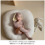 ベビー服 ロンパース 通販 オールインワン カバーオール ボディスーツ 長袖 ベビー服 子供服 綿 コットン 帽子付き うさ耳 靴下付き 3点セット お出かけ 外出 部屋着 パジャマ 春 秋 冬