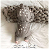 ベビー服 ロンパース 通販 カバーオール オールインワン ベビー服 子供服 長袖 フード付き 綿 コットン ドット柄 前開き 着ぐるみ お出かけ 外出 部屋着 パジャマ 秋 冬 女の子 男の子