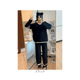 ルームウェア ふわふわ もこもこ 通販 パジャマ ルームウエア 部屋着 寝間着 寝巻き 寝巻 上下セット 長袖 ズボン 防寒 暖かい あたたかい あったか ライン レディース メンズ