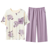 ルームウェア レディース 夏 通販 パジャマ 上下 セット 半袖 Tシャツ 長ズボン パンツ セットアップ 部屋着 寝巻き ナイトウェア 綿 コットン 通気性 旅行 お出かけ 薄手 柔らかい