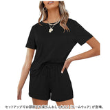 ルームウェア レディース 夏 通販 ショートパンツ 半袖 短パン 上下セット セットアップ パジャマ 部屋着 ナイトウェア 夏用 薄手 涼しい 寝巻き かわいい 可愛い ゆったり おしゃれ