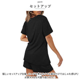 ルームウェア レディース 夏 通販 ショートパンツ 半袖 短パン 上下セット セットアップ パジャマ 部屋着 ナイトウェア 夏用 薄手 涼しい 寝巻き かわいい 可愛い ゆったり おしゃれ