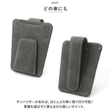 サングラスホルダー 通販 メガネホルダー メガネクリップ 車 車載 車用 カードホルダー サンバイザー 収納 ホルダー クリップ マグネット レザー コンパクト カード 駐車券 ケース