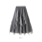 チュールスカート ロング 通販 スカート チュール レディース 春 夏 ロングスカート フレアスカート マキシ フレア ウエストゴム ミモレ丈 フリル プリーツ ボリューム ゆったり