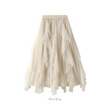 チュールスカート ロング 通販 スカート チュール レディース 春 夏 ロングスカート フレアスカート マキシ フレア ウエストゴム ミモレ丈 フリル プリーツ ボリューム ゆったり