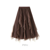 チュールスカート ロング 通販 スカート チュール レディース 春 夏 ロングスカート フレアスカート マキシ フレア ウエストゴム ミモレ丈 フリル プリーツ ボリューム ゆったり