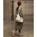 ロングジャケット トレンチコート レディース 長袖 通販 ジャケット ロングコート コート 上着 羽織 羽織り ライトアウター ロングロング丈 コットン 綿 リネン 麻 無地 ゆったり