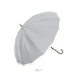 Natural Basic ナチュラルベーシック 傘 通販 55cm レディース 長傘 雨傘 ジャンプ傘 かさ カサ おしゃれ グラスファイバー骨 丈夫 かわいい 大人 16本骨 ブランド 733-026 レイングッズ