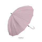 傘 レディース ジャンプ 通販 メンズ 55cm グラスファイバー 16本骨 長傘 雨傘 多骨傘 雨具 丈夫 natural basic ナチュラルベーシック かさ カサ 婦人 紳士 雨グッズ レイングッズ