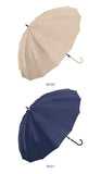 傘 レディース ジャンプ 通販 メンズ 55cm グラスファイバー 16本骨 長傘 雨傘 多骨傘 雨具 丈夫 natural basic ナチュラルベーシック かさ カサ 婦人 紳士 雨グッズ レイングッズ