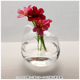 花瓶 一輪挿し ガラス 通販 フラワーベース かびん 花器 ねこ 猫 ネコ 猫型 かわいい おしゃれ 涼しげ クリア 猫雑貨 ねこ雑貨 ネコ雑貨 シンプル リビング ダイニング 寝室 玄関