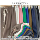 ワイドパンツ レディース 通販 ズボン 夏パンツ 長ズボン ロング丈 ロング ワイド パンツ ハイウエスト ゆったり ボトムス ウエストゴム ストレート 無地 カジュアル シンプル きれいめ