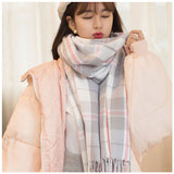 マフラー チェック レディース 通販 ストール 大判 ショール スカーフ 秋冬 首巻き 肩掛け 巻き物 羽織り 大判ストール おしゃれ 学生 フリンジ シンプル 大人可愛い かわいい 通勤 通学