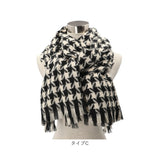 マフラー チェック レディース 通販 ストール 大判 ショール スカーフ 秋冬 首巻き 肩掛け 巻き物 羽織り おしゃれ 大判ストール 学生 千鳥格子 シンプル 大人可愛い かわいい 通勤 通学