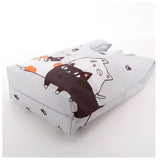 エコバッグ 折りたたみ コンパクト 通販 小さめ マチ付 軽量 コンビニ 用 エコ バッグ 弁当 コンビニバッグ コンビニ弁当 コンビニエコバッグ 猫 ネコ ねこ アニマル 猫三兄弟