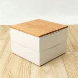 NH home エヌエイチホーム 弁当箱 二段 小さめ 通販 日本製 国産 お重箱 重箱 御重 ランチボックス お弁当箱 二段重箱 15cm バンブー シンプル 無地 運動会 おしゃれ 行楽 スタイリッシュ