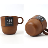 NH home エヌエイチホーム カップ 木目 通販 日本製 国産 マグカップ コップ 食器 和食器 スタッキングカップ 軽い 軽量 丈夫 小さい 小さめ 洗いやすい 電子レンOK 食洗機OK 割れにくい