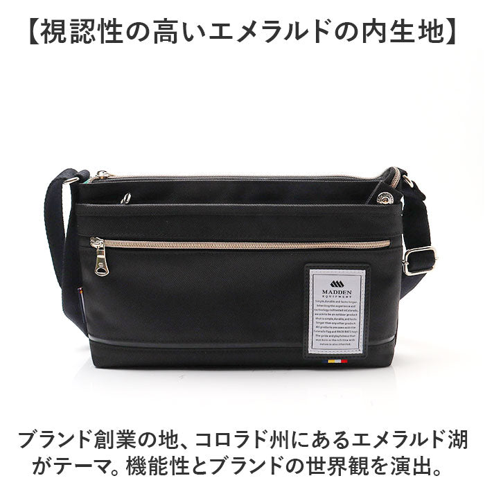 madden equipment 小さめ ショルダー NMTC-05 通販 ショルダーバック ショルダーバッグ 肩掛け 斜めかけ 横型 横 メデン イクイップメント 軽い 軽量 撥水 はっ水 コンパクト かっこいい