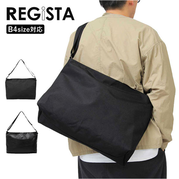 レジスタ regista ショルダーバッグ 通販 メンズ 斜めがけ かっこいい 大きめ ブランド regista おしゃれ ブラック 黒 シンプル 通学 撥水 はっ水 軽量 大容量 ショルダーバック バッグ